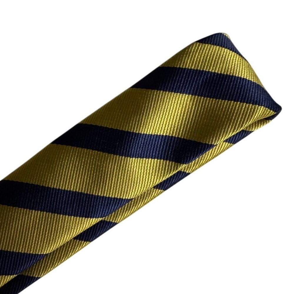 Otaa Australia Blue Yellow Striped Microfiber Tie 60in — image 7 of 8